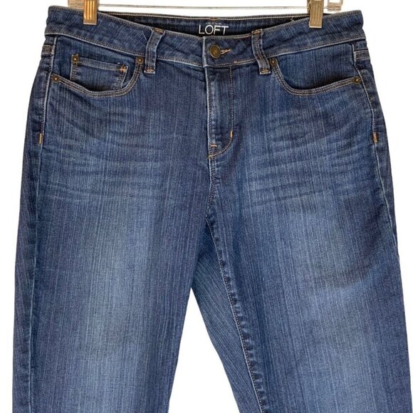Loft Outlet Curvy Skinny Womens Jeans Size 8 Medium Wash Stretch Denim - Picture 2 of 7